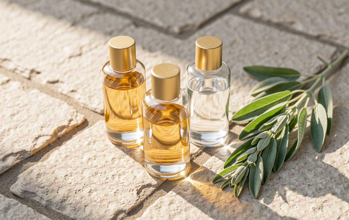 Premium skincare and botanical elements